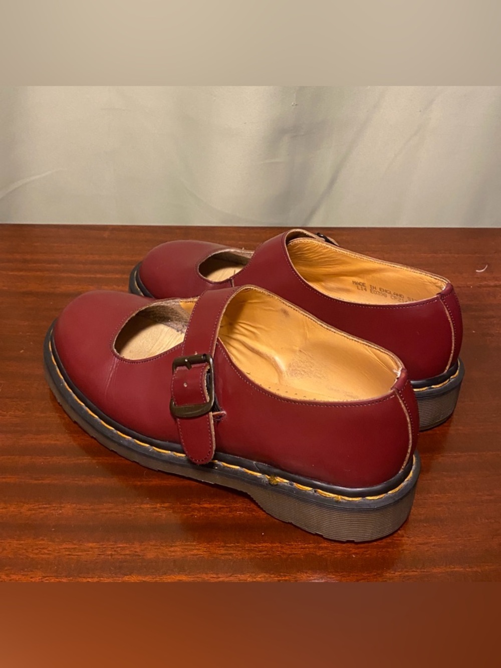 Mary Jane Dr. Martens  Red Vintage 90s /Y2K Docs Made in England Women’s 7 - Picture 2 of 10